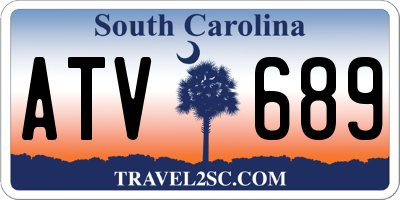 SC license plate ATV689