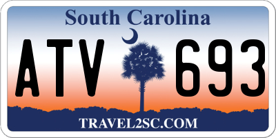 SC license plate ATV693
