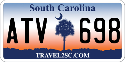 SC license plate ATV698