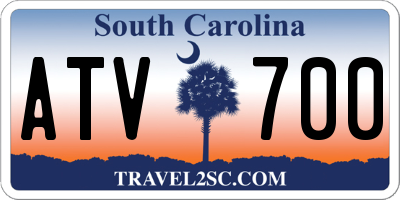 SC license plate ATV700