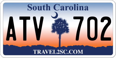 SC license plate ATV702