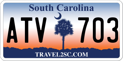 SC license plate ATV703