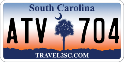 SC license plate ATV704