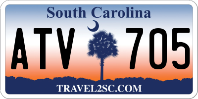 SC license plate ATV705