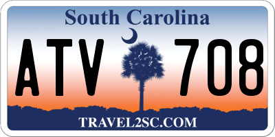 SC license plate ATV708