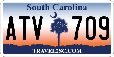 SC license plate ATV709