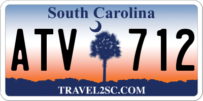 SC license plate ATV712