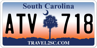 SC license plate ATV718