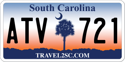 SC license plate ATV721