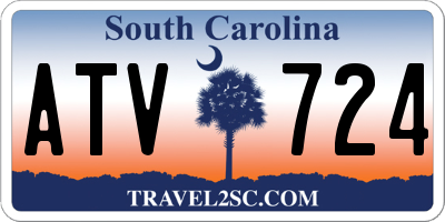 SC license plate ATV724