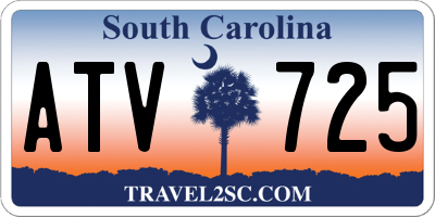 SC license plate ATV725