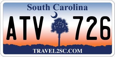 SC license plate ATV726