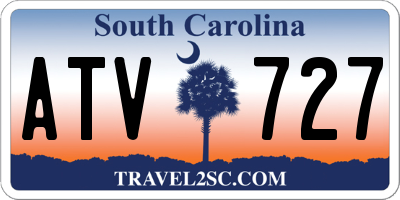 SC license plate ATV727