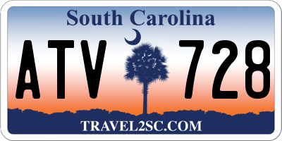 SC license plate ATV728