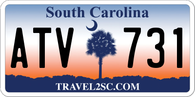 SC license plate ATV731