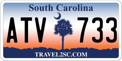 SC license plate ATV733