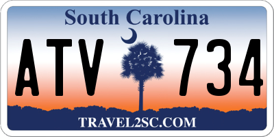 SC license plate ATV734