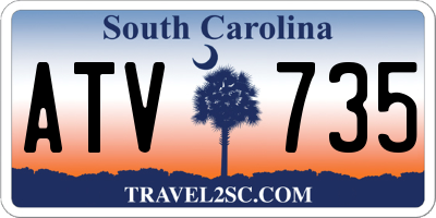 SC license plate ATV735