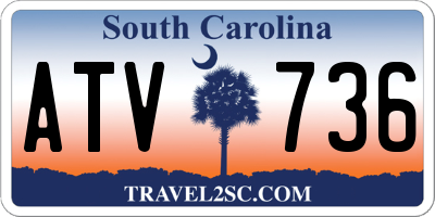 SC license plate ATV736