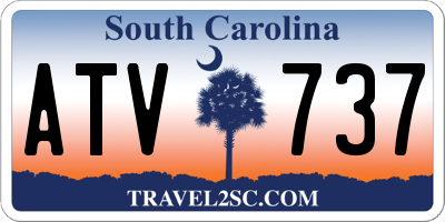 SC license plate ATV737