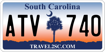 SC license plate ATV740