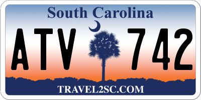 SC license plate ATV742