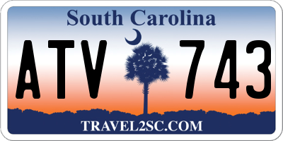 SC license plate ATV743