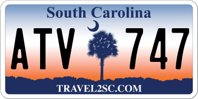 SC license plate ATV747