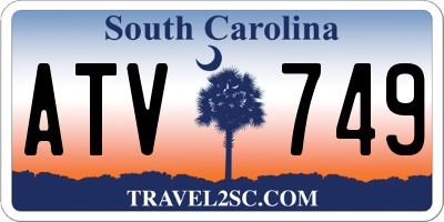 SC license plate ATV749
