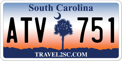 SC license plate ATV751