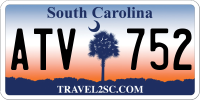 SC license plate ATV752