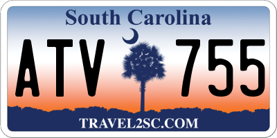 SC license plate ATV755