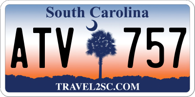 SC license plate ATV757