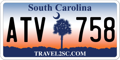 SC license plate ATV758