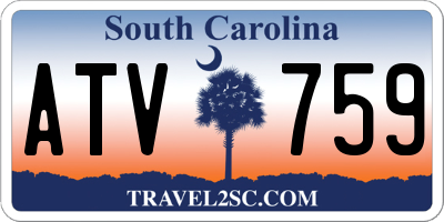 SC license plate ATV759
