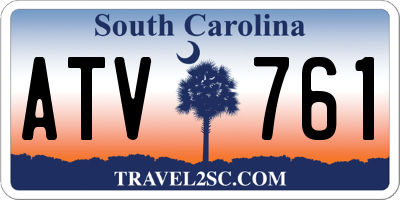 SC license plate ATV761