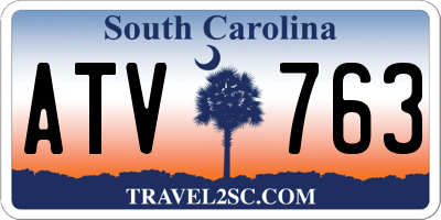 SC license plate ATV763