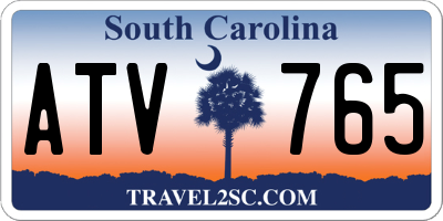 SC license plate ATV765