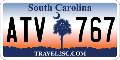 SC license plate ATV767