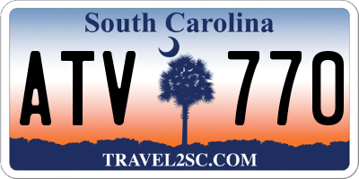 SC license plate ATV770