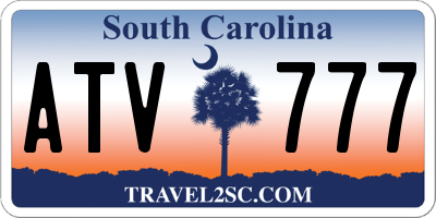 SC license plate ATV777