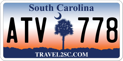 SC license plate ATV778