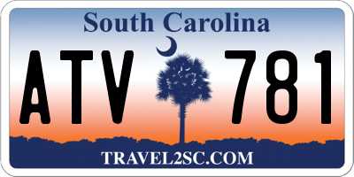 SC license plate ATV781