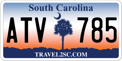 SC license plate ATV785