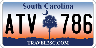 SC license plate ATV786
