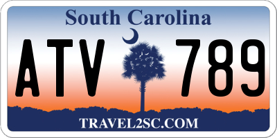 SC license plate ATV789