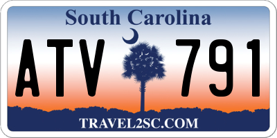 SC license plate ATV791