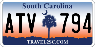 SC license plate ATV794