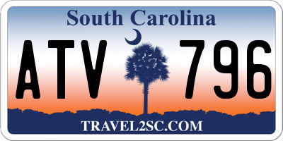 SC license plate ATV796