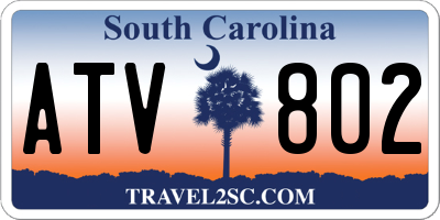 SC license plate ATV802